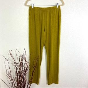 BRYN WALKER Pull-On Straight Leg Pants Oriole (yellow/chartreuse green)- Small